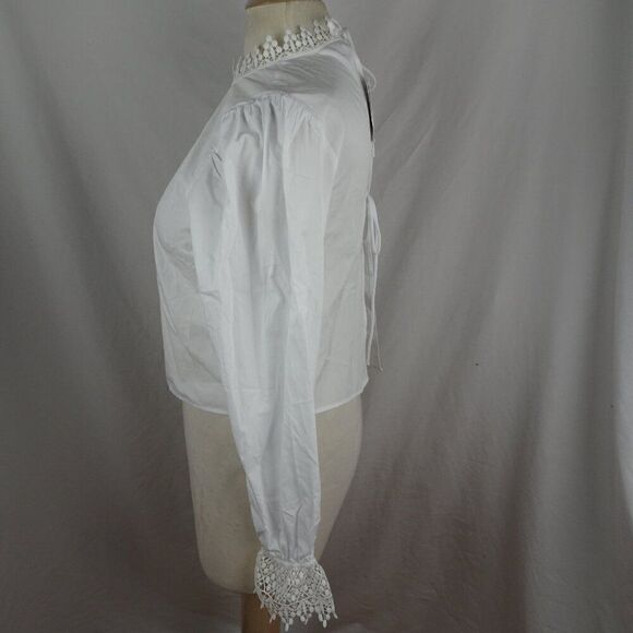 H&M DIVIDED Women White Long Sleeves Top Size S - Picture 4 of 11